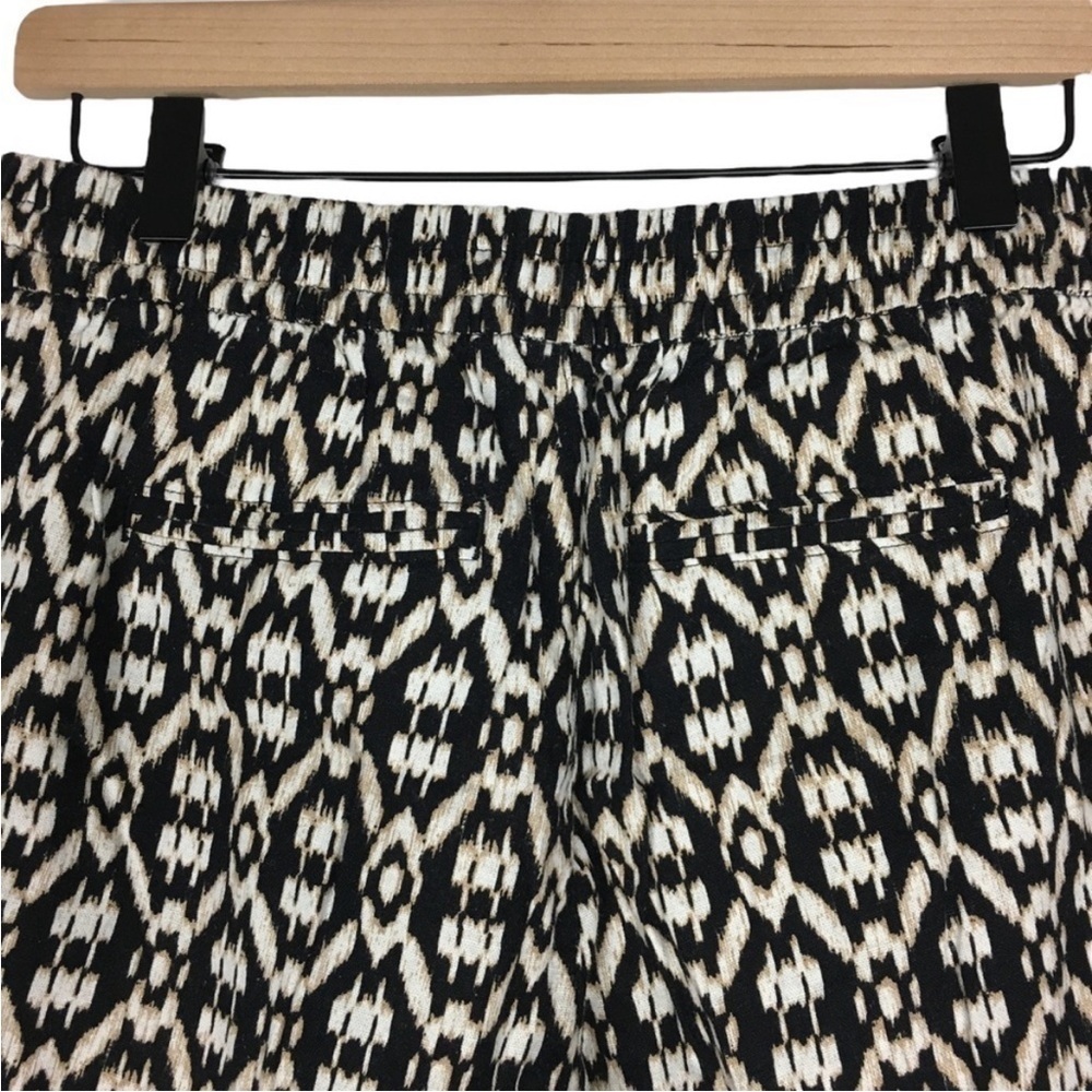 OLD NAVY Linen Blend Shorts Pull On Drawstring Ikat Print Neutral Size Small NWT - Picture 4 of 9